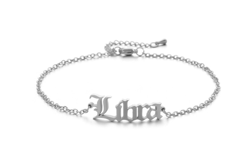 Stainless steel twelve constellation anklet