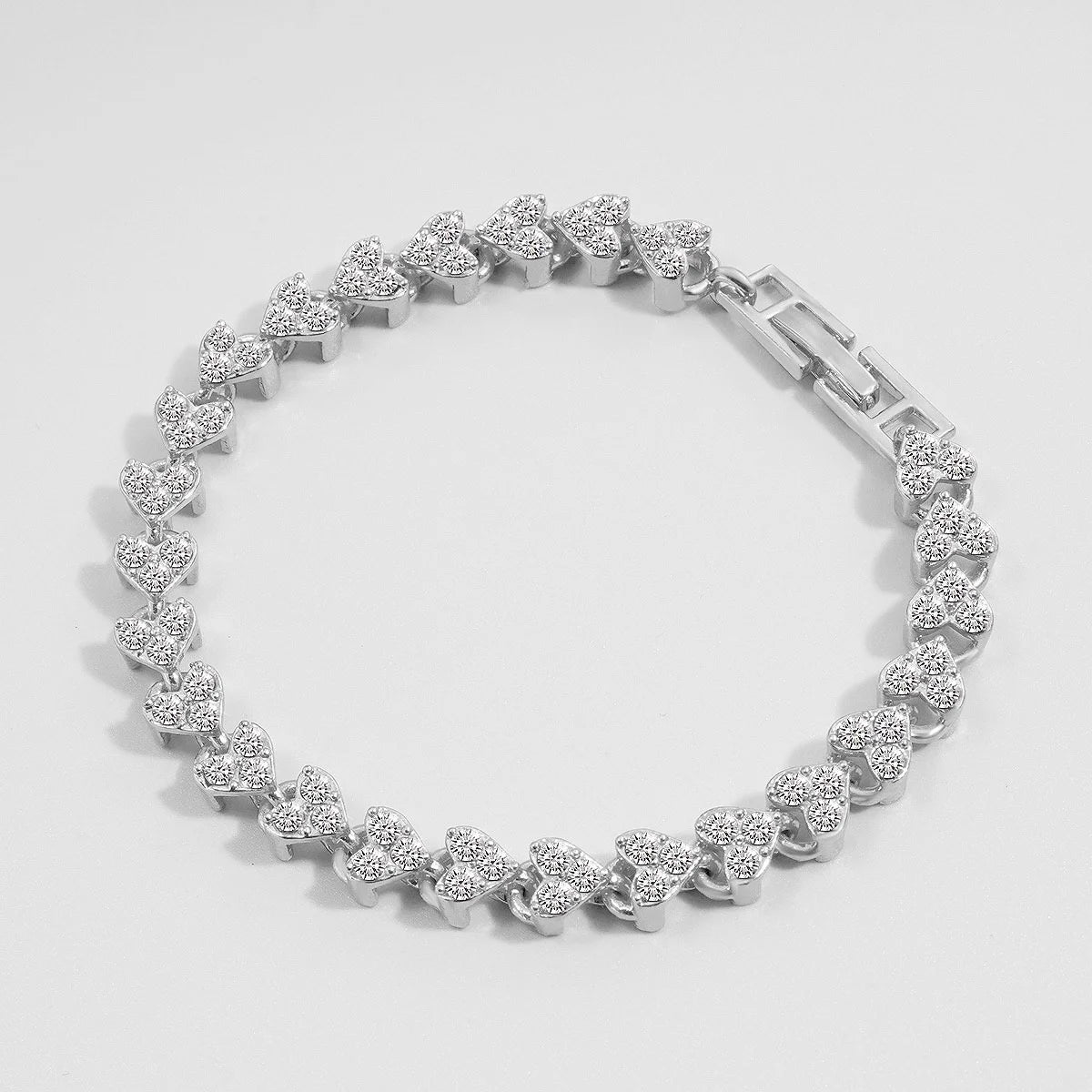 Roman Imitation Crystal Geometric Chain Bracelet