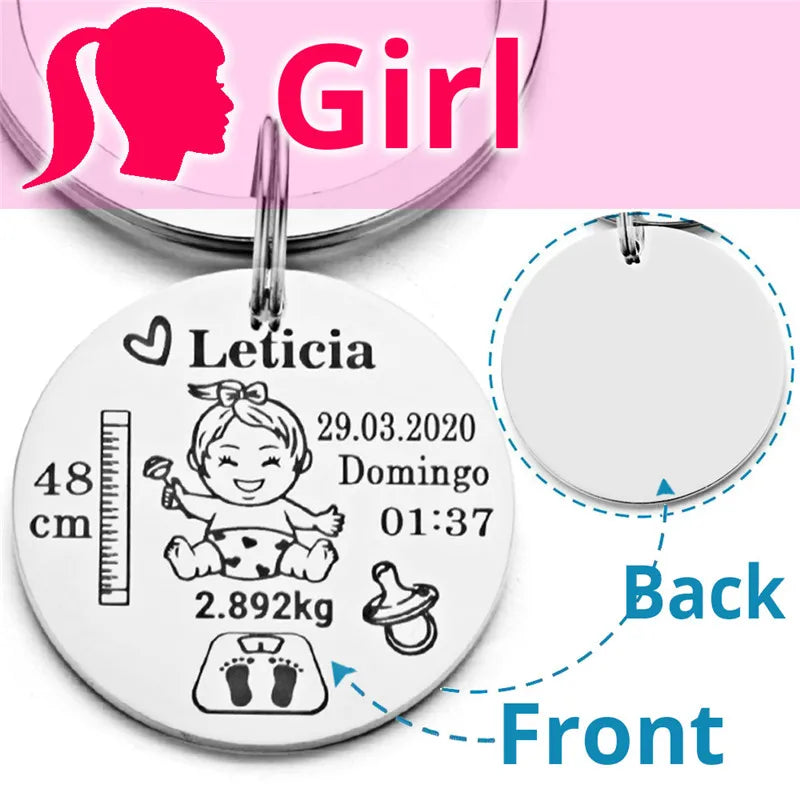 Lovely Personalized Baby Boys Girls Keychain