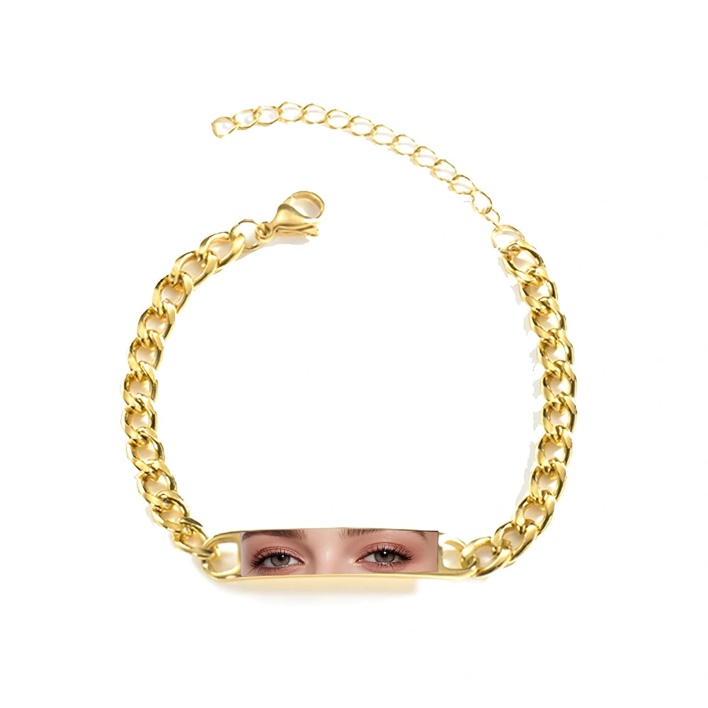 Personalized Laser Engraved Eye Bracelet Necklace