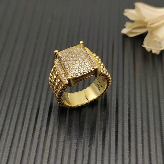 2025 Retro Spiral Colored Crystal Ring