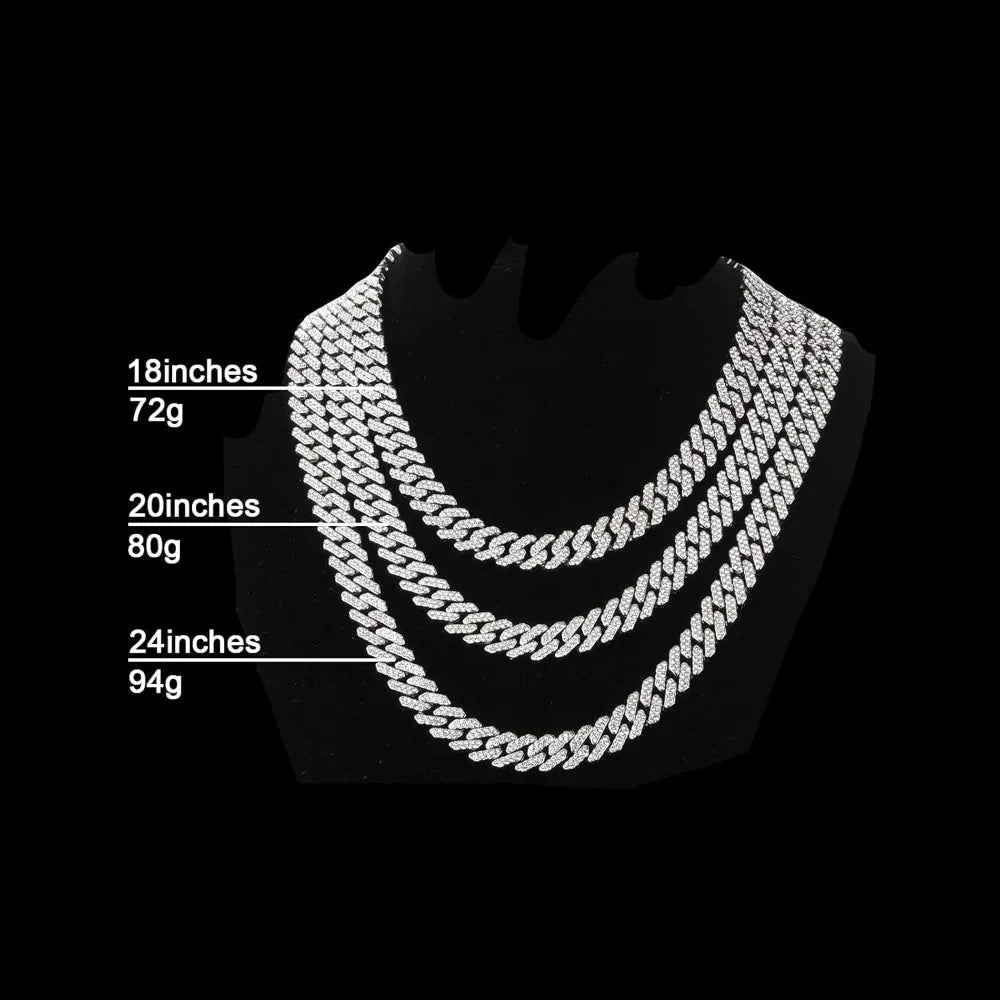 Miami Cuban Link Chain Necklace 12mm
