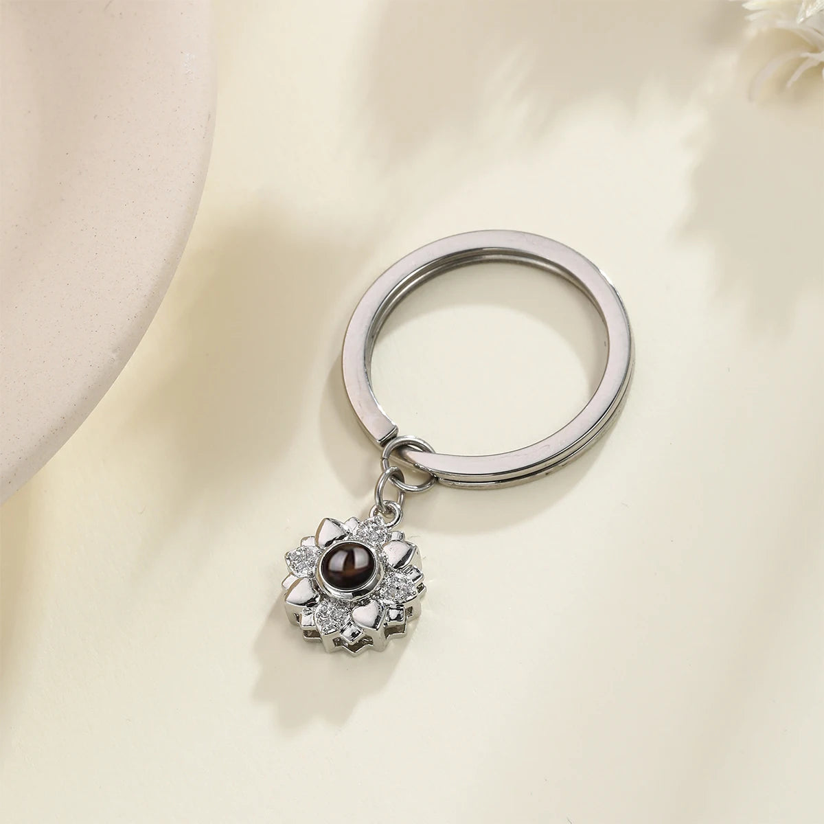 Customizable Photo Projection Keychain Dog Paw Pendant