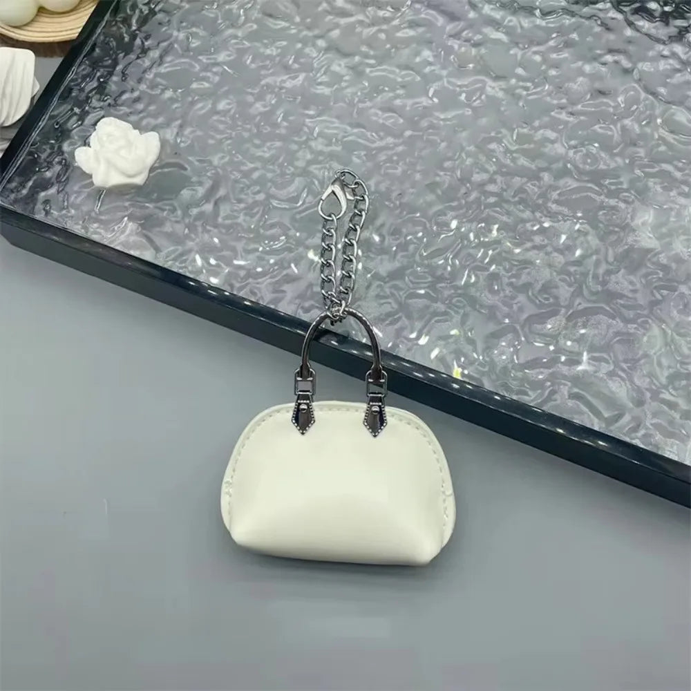 Mini PU Leather Handbag Keychain Pendant