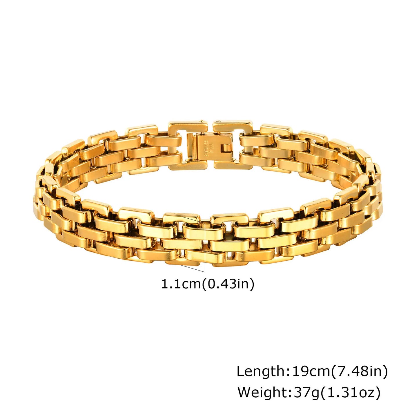 Two-Tone Stainless Steel Men’s Bracelet