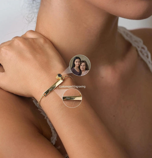 Personalized Projection Bracelet with Name & Photo