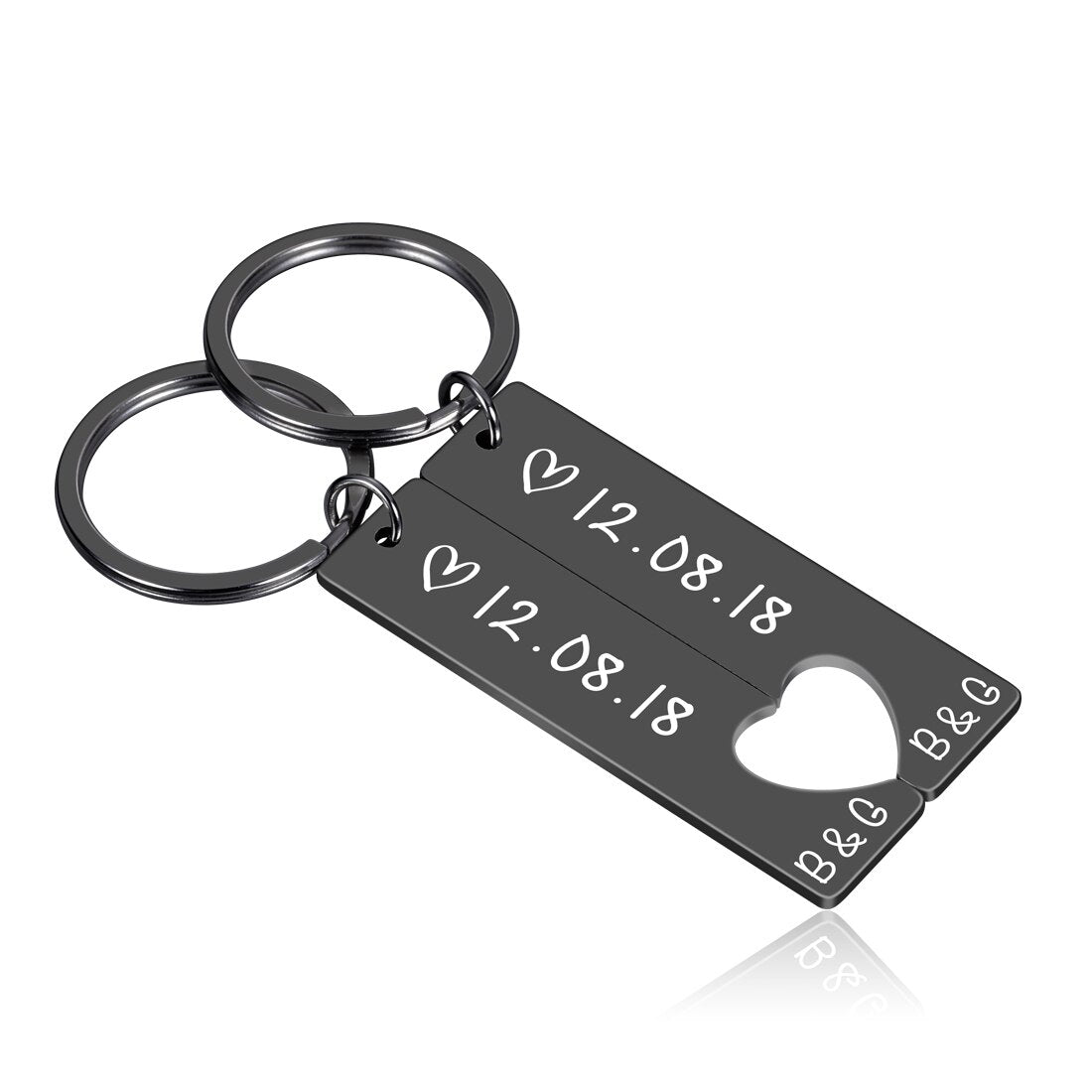 Couple Date Keychain Set