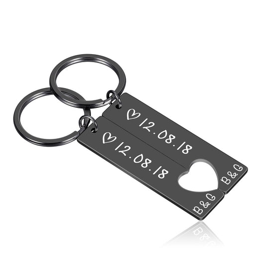 Couple Date Keychain Set