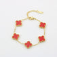 Four leaf clover bracelet women