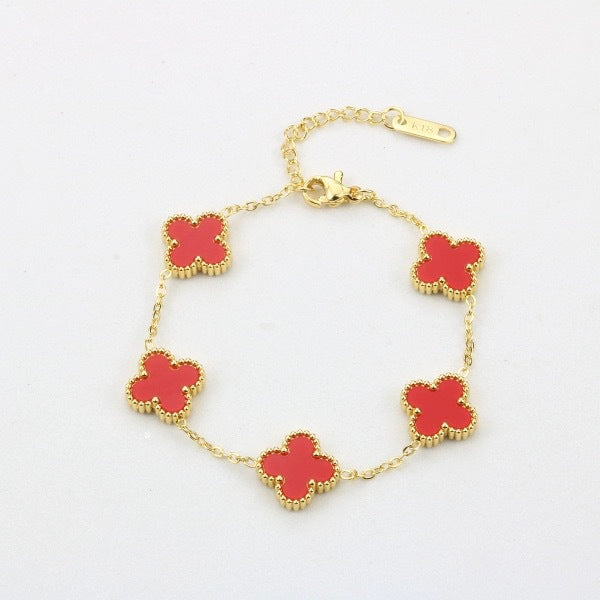 Four leaf clover bracelet women