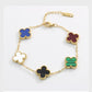 Four leaf clover bracelet women