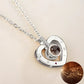 100 Languages "I Love You" Crystal Charm Bracelet heart silver