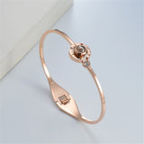 100 Languages "I Love You" Crystal Charm Bracelet rose gold
