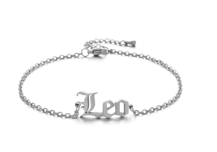 Stainless steel twelve constellation anklet