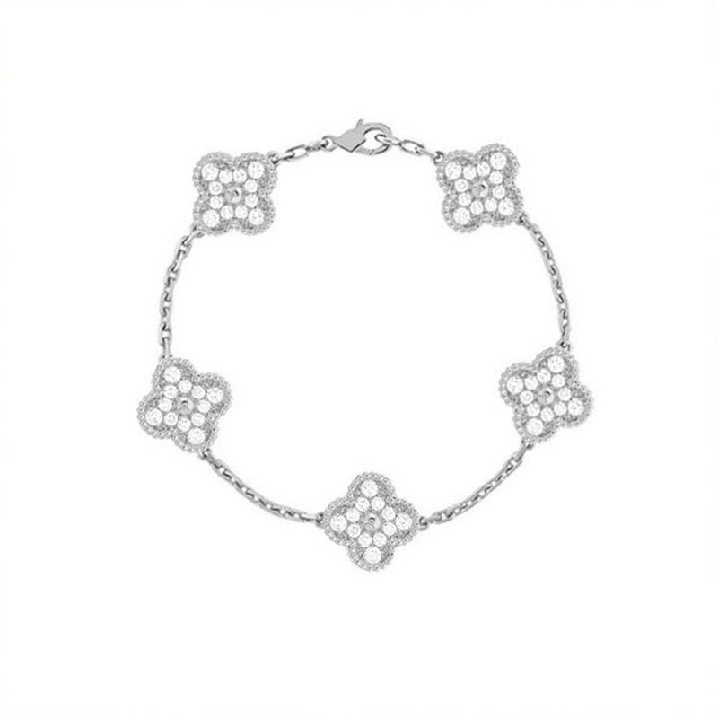 Four leaf clover bracelet women