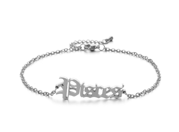 Stainless steel twelve constellation anklet