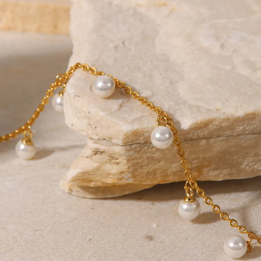 Elegance Glow 18K Pearl Drop Necklace