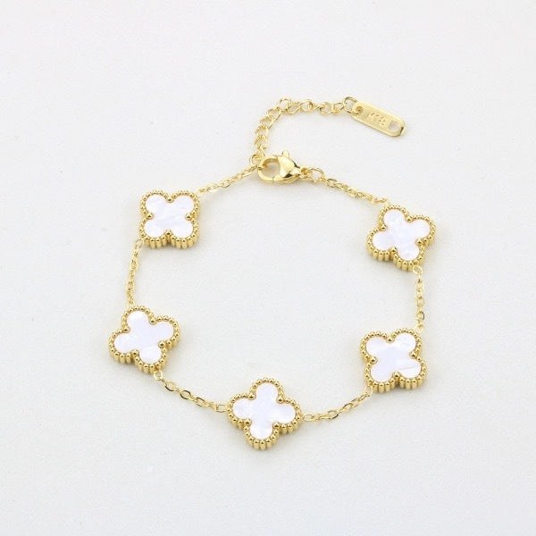 Four leaf clover bracelet women