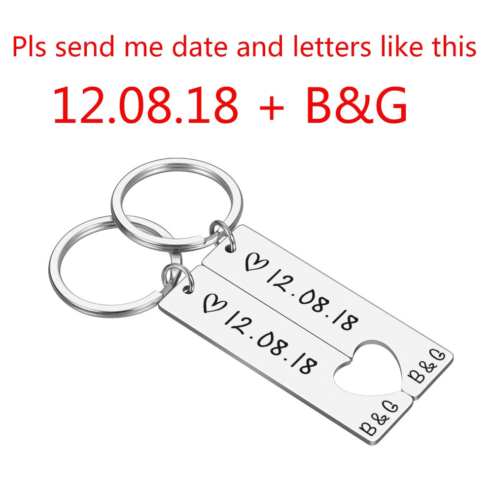 Couple Date Keychain Set