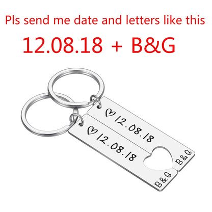 Couple Date Keychain Set