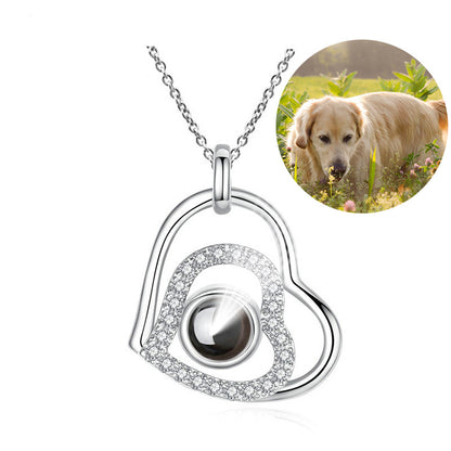 100 Languages "I Love You" Photo Projection Necklace
