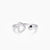 925 Sterling Silver Heart Open Ring – Adjustable with Inlaid Zircon Sparkle