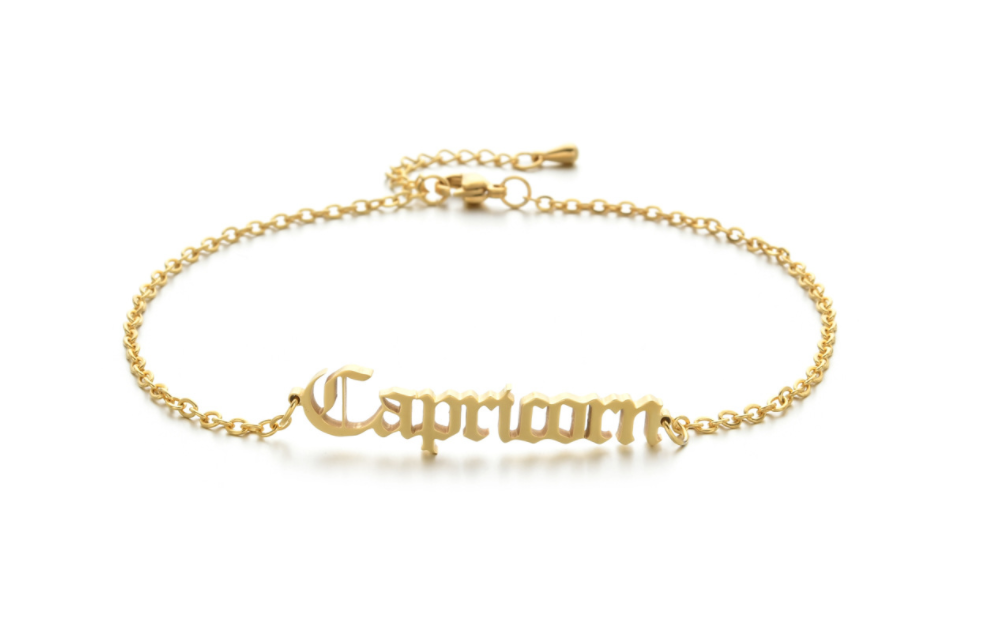 Stainless steel twelve constellation anklet