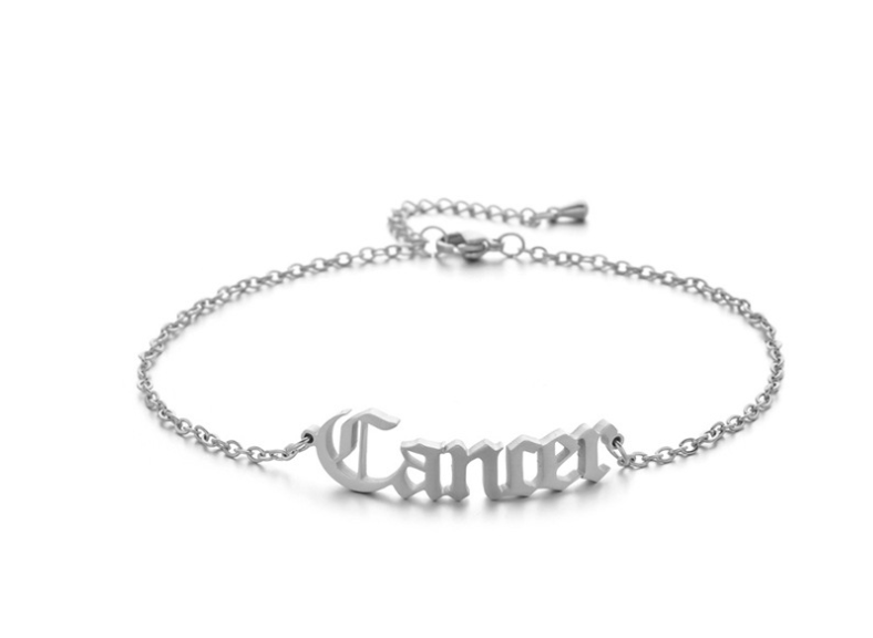 Stainless steel twelve constellation anklet