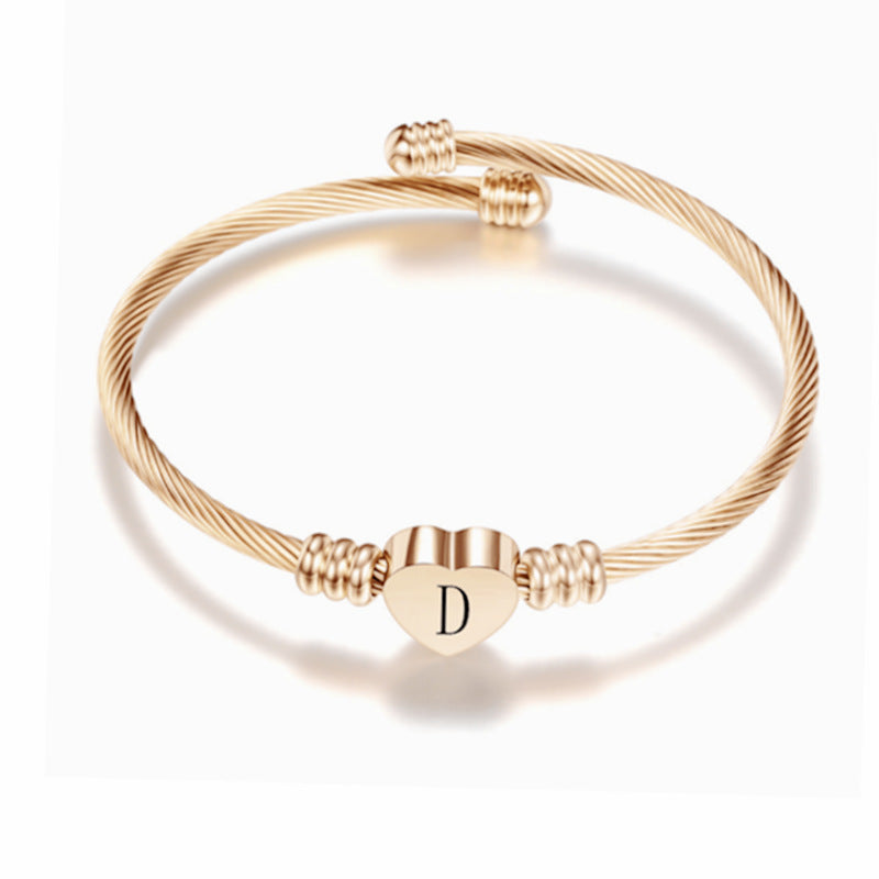 Love Wire Alphabet Bracelet