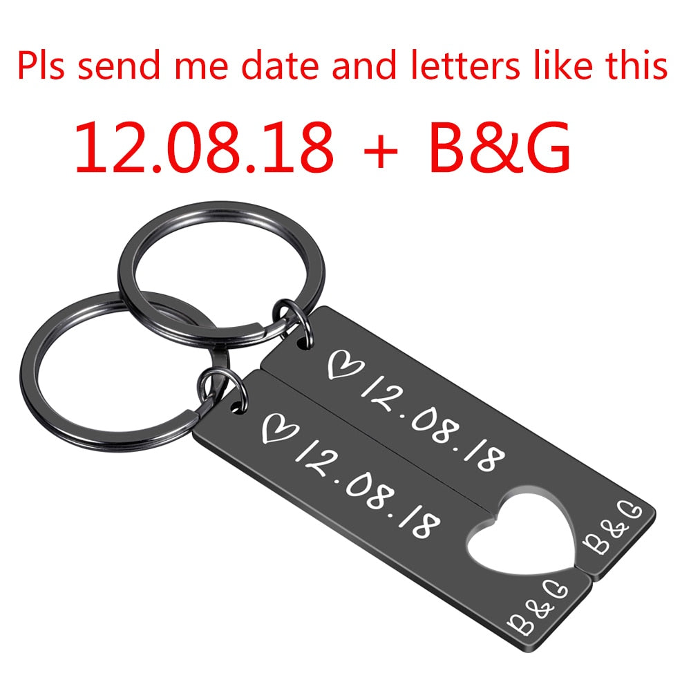 Couple Date Keychain Set