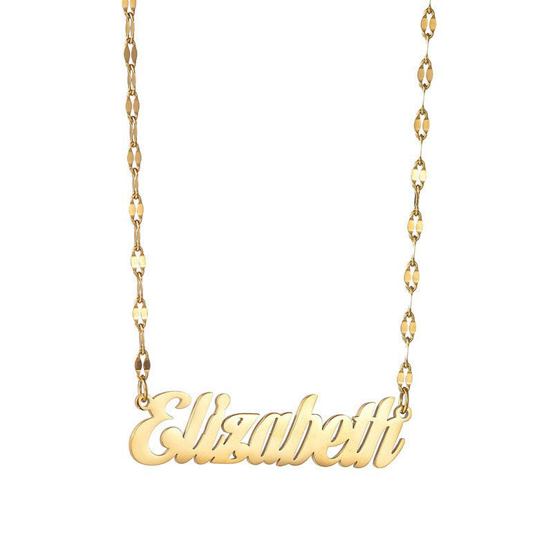 DIY Name Customization Necklace Women