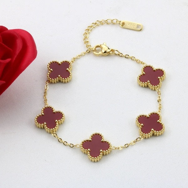 Four leaf clover bracelet women