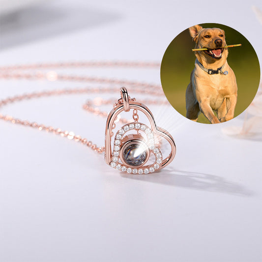100 Languages "I Love You" Photo Projection Necklace
