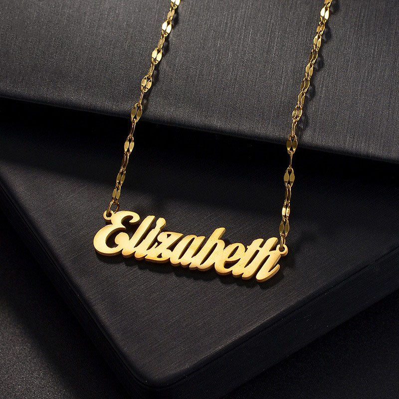 DIY Name Customization Necklace Women