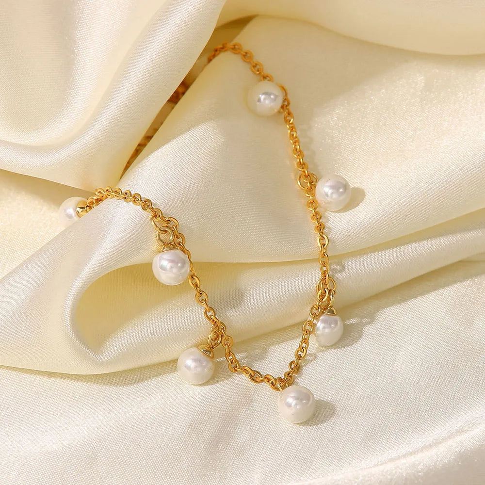 Elegance Glow 18K Pearl Drop Necklace