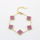Four leaf clover bracelet women