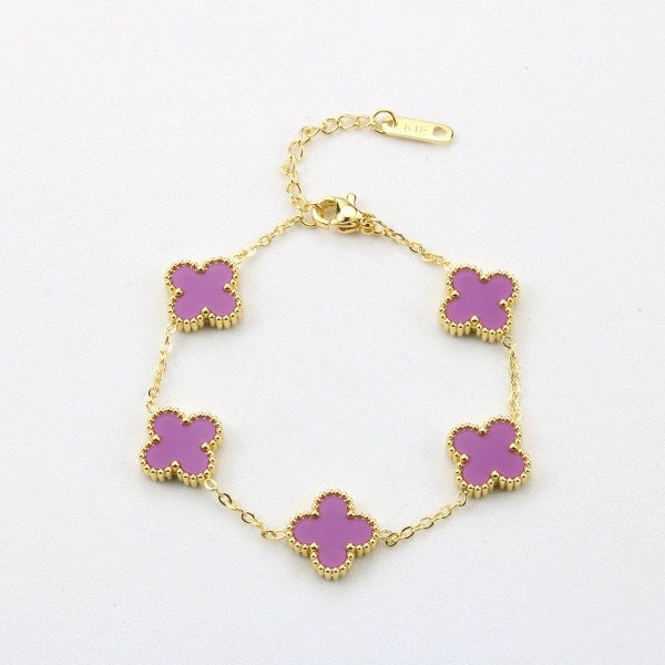 Four leaf clover bracelet women