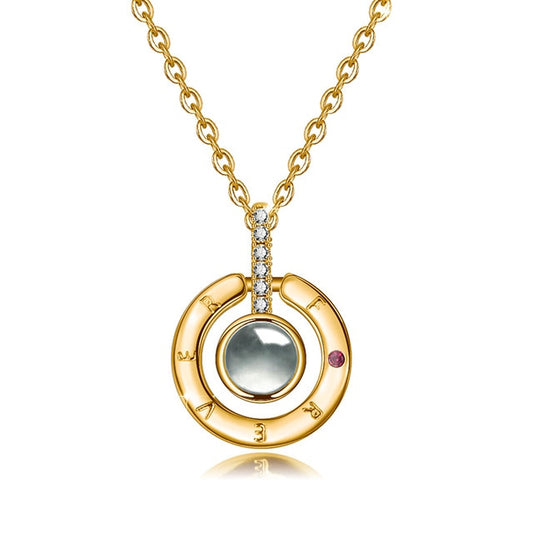 100 Languages "I Love You" Projection Pendant – Romantic Light Reveal Necklace