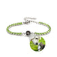 Custom Photo Projection Bracelet with Colored Diamonds