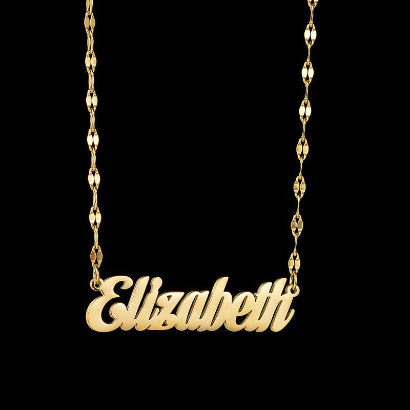 DIY Name Customization Necklace Women