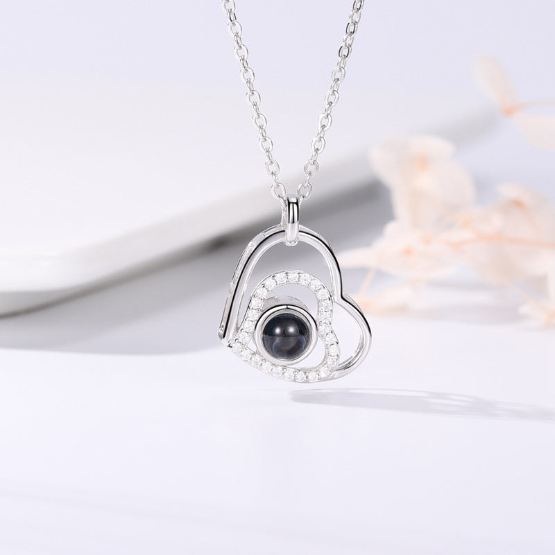 100 Languages "I Love You" Photo Projection Necklace