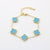 Four leaf clover bracelet women