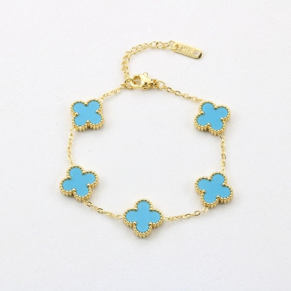 Four leaf clover bracelet women