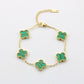 Four leaf clover bracelet women