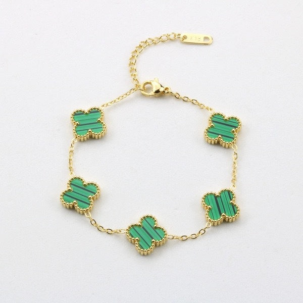 Four leaf clover bracelet women