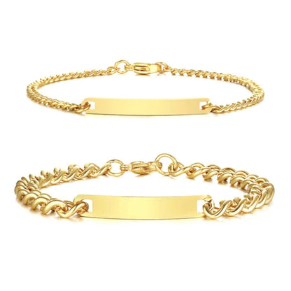 Personalized Couple Bracelet Set with Custom Name