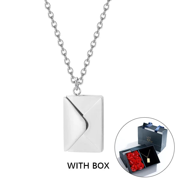Personalized Envelope Photo Necklace