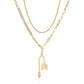 Gold Double Layer Arrow Necklace