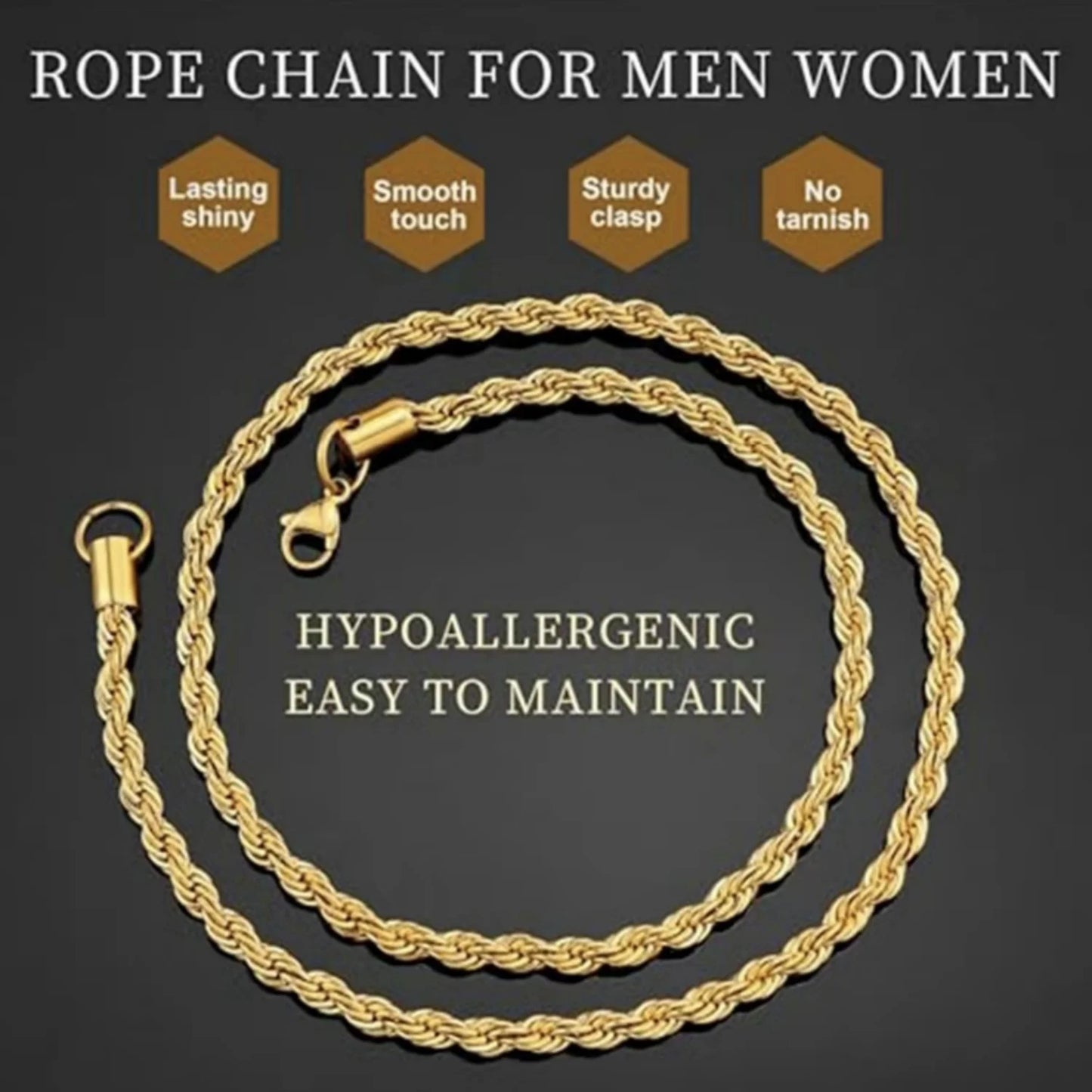 Stainless Steel Chain Necklace with Versatile Ring Accessory
