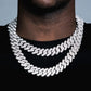 Iced Out CZ Stone Hip Hop Micro Pave Cuban Link Chain Necklace
